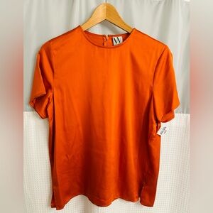 WORTHINGTON Short sleeve- polyester dress top- Women: SIZE SMALL